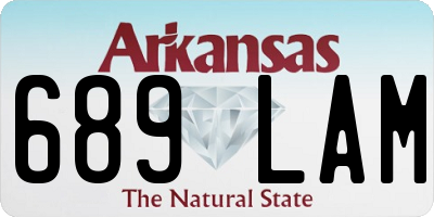 AR license plate 689LAM