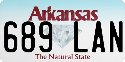 AR license plate 689LAN