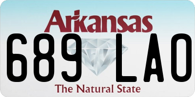 AR license plate 689LAO