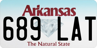 AR license plate 689LAT