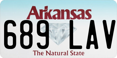 AR license plate 689LAV