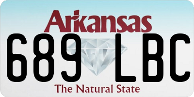AR license plate 689LBC