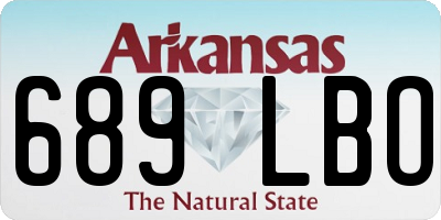 AR license plate 689LBO