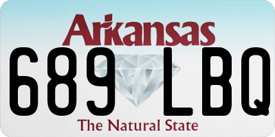 AR license plate 689LBQ