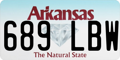 AR license plate 689LBW