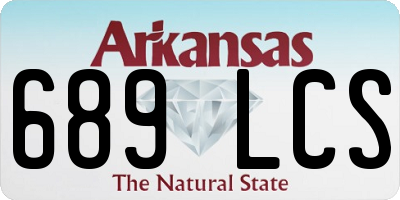AR license plate 689LCS