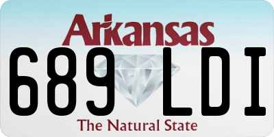 AR license plate 689LDI