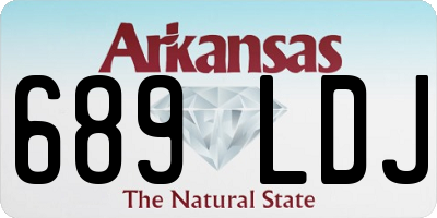AR license plate 689LDJ