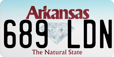 AR license plate 689LDN