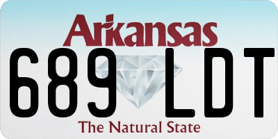 AR license plate 689LDT