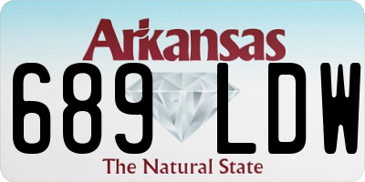 AR license plate 689LDW
