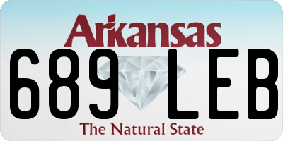 AR license plate 689LEB
