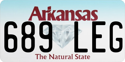 AR license plate 689LEG