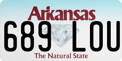 AR license plate 689LOU