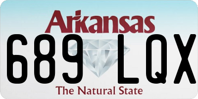 AR license plate 689LQX
