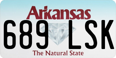 AR license plate 689LSK