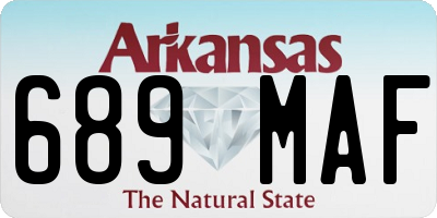 AR license plate 689MAF