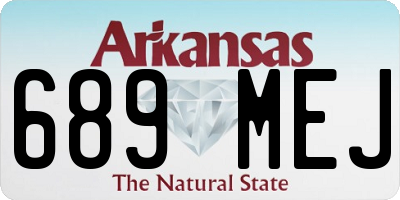 AR license plate 689MEJ