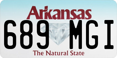 AR license plate 689MGI