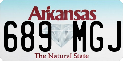AR license plate 689MGJ