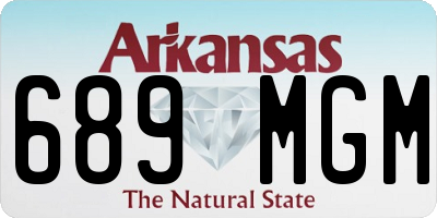AR license plate 689MGM