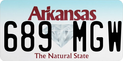 AR license plate 689MGW