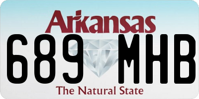 AR license plate 689MHB