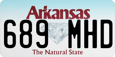 AR license plate 689MHD