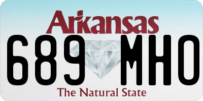 AR license plate 689MHO