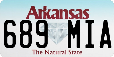 AR license plate 689MIA