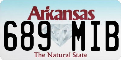 AR license plate 689MIB