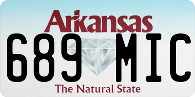 AR license plate 689MIC