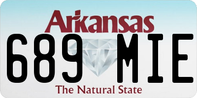 AR license plate 689MIE