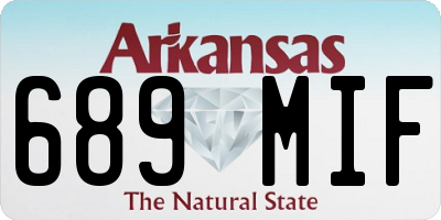 AR license plate 689MIF