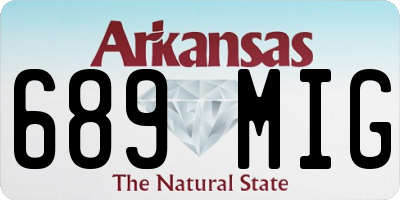 AR license plate 689MIG