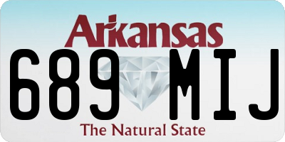 AR license plate 689MIJ