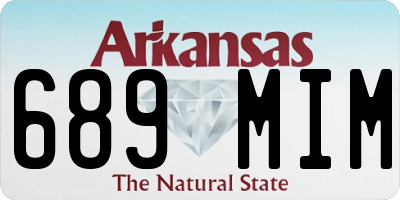 AR license plate 689MIM