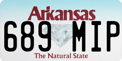 AR license plate 689MIP