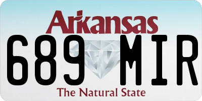 AR license plate 689MIR