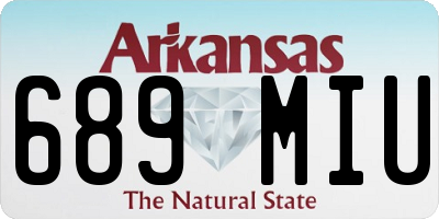 AR license plate 689MIU
