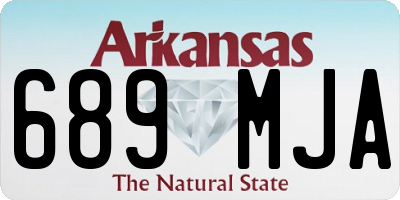 AR license plate 689MJA