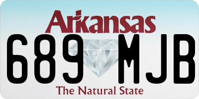 AR license plate 689MJB