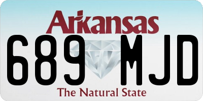 AR license plate 689MJD
