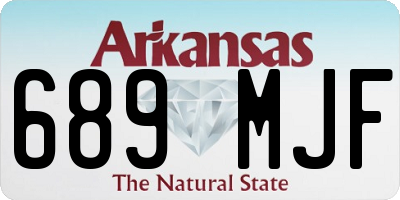AR license plate 689MJF