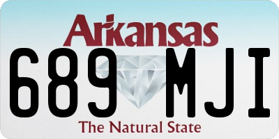 AR license plate 689MJI