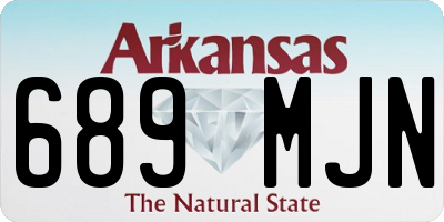 AR license plate 689MJN
