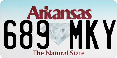 AR license plate 689MKY