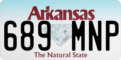 AR license plate 689MNP