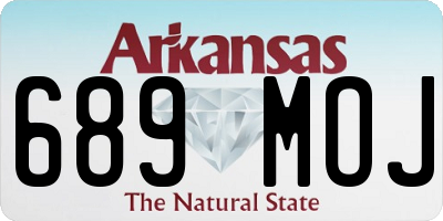 AR license plate 689MOJ