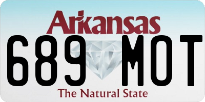 AR license plate 689MOT